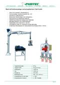 N 2018-01 Säule mit Knickarm und Kettenzug + 3-fach-Greifer